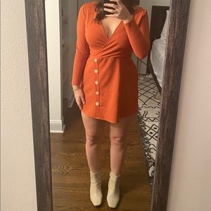 Orange Mod mini dress